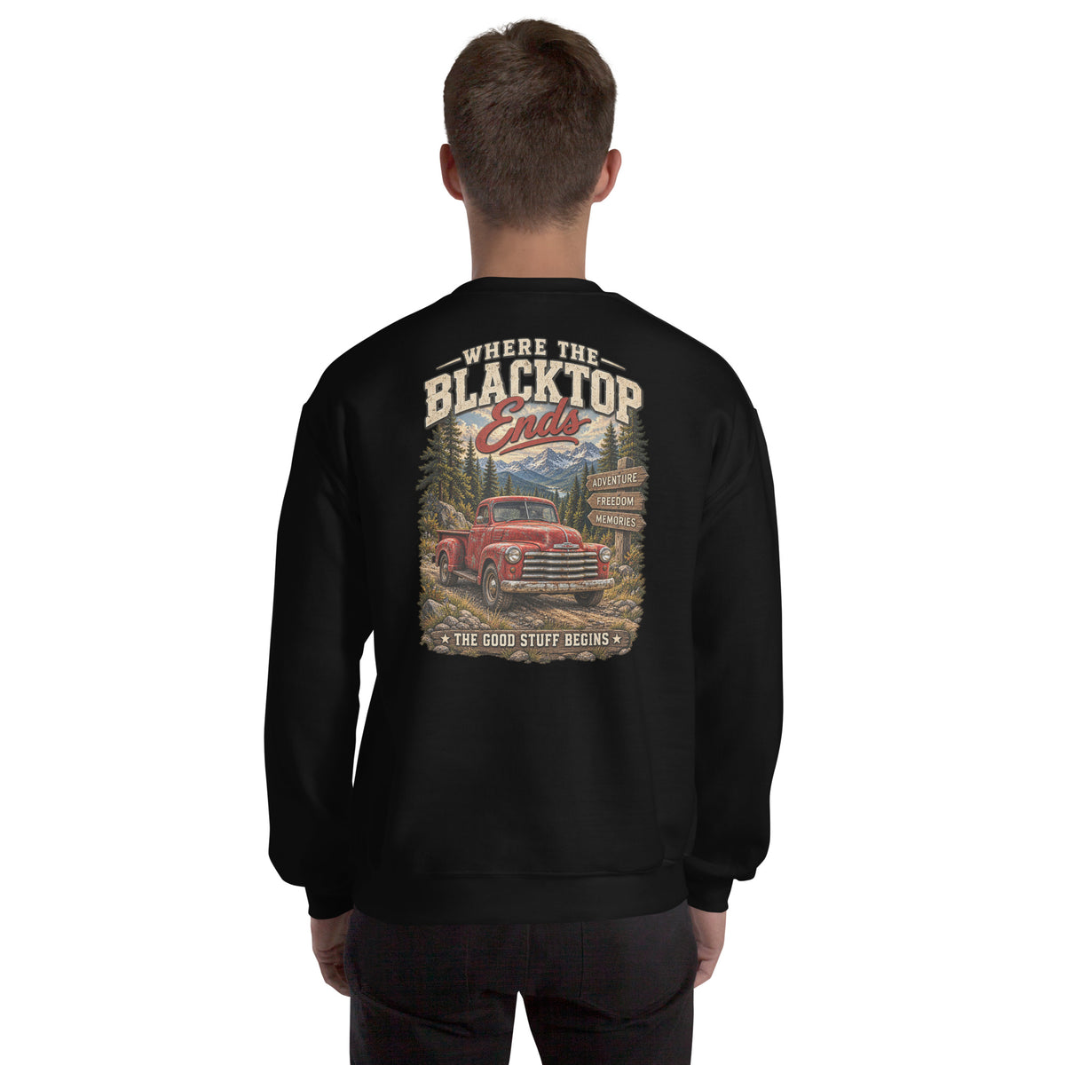 Where the Blacktop Ends Crewneck Sweatshirt